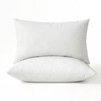 MIULEE 22x22 Pillow Inserts,Set of 2 Down Feather Throw Pillows for Couch Sofa Bed, Decorative Fluffy Throw Pillow Inserts Cotton Fabric,White