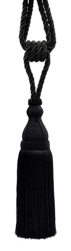 DÉCOPRO Elegant Large Tassel Tieback for Curtains & Draperies, Tassel Length 12" (30.5cm), Spread 30" (76cm) # TBH15, Olive Garden Green (Color# 010) Set of 4