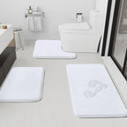 HUXMEYSON Bathroom Rugs Sets 3 Piece, Non-Slip & Quick Dry Bath Mat Set, Ultra Soft Velvet Bath Rugs for Bathroom, Toilet and Shower Floor, Grey Green