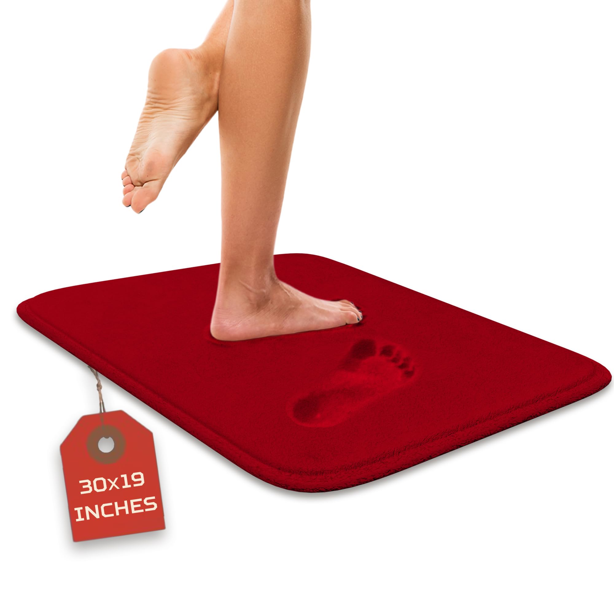 5-Piece Bathroom Rug Set - Memory Foam Bath Mats, Non-Slip, Ultra-Soft, Water Absorbent, Machine Washable Bathroom Rugs - Beige