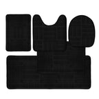 Bathroom Rug Set 5 Piece - Memory Foam Bathroom Mat Set, Soft and Comfortable, Non-Slip Thick Absorbent Bath Mats, Machine Washable, Beige
