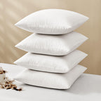 MIULEE 22x22 Pillow Inserts,Set of 2 Down Feather Throw Pillows for Couch Sofa Bed, Decorative Fluffy Throw Pillow Inserts Cotton Fabric,White