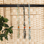 Magnetic Curtain Tiebacks,2 Pack Colorful Agate Tassel Curtain Drapery Holdbacks, Boho Curtain Ties for Home Office Decorative (Indian Agate)