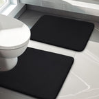 YIHOUSE Bathroom Rug Set 5 Piece, Memory Foam Bath Mat Set, Super Absorbent Bath Mats for Floor - Non-Slip & Washable Bathroom Rugs - Dry Quickly Bath Rugs, Dark Blue