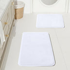 HUXMEYSON Bathroom Rugs Sets 3 Piece, Non-Slip & Quick Dry Bath Mat Set, Ultra Soft Velvet Bath Rugs for Bathroom, Toilet and Shower Floor, Grey Green