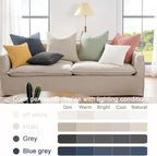 26x26 Pillow Covers Set of 2 Khaki Euro Shams Boho Decorative Throw Pillow Covers Cotton Large Square Pillowcase for Couch Bed