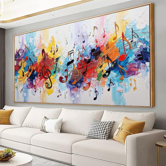 Suconvng Colorful Canvas Art Wall Decor Painting Picture Modern Boho Abstract Wall Art Prints Landscape Picture For Bedroom Bathroom Office Black Home Aesthetic Wall Decor 20" × 40" Ready To Hang