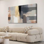 Earthy Texture Picture Print Canvas Wall Art Living Room Dining Room Office Study Bedroom Wall Decor Earthy Texture Landscape Abstract Wall Art Prints Modern Golden Brown Landscape Artwork - 20x40 in