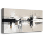 Earthy Texture Picture Print Canvas Wall Art Living Room Dining Room Office Study Bedroom Wall Decor Earthy Texture Landscape Abstract Wall Art Prints Modern Golden Brown Landscape Artwork - 20x40 in