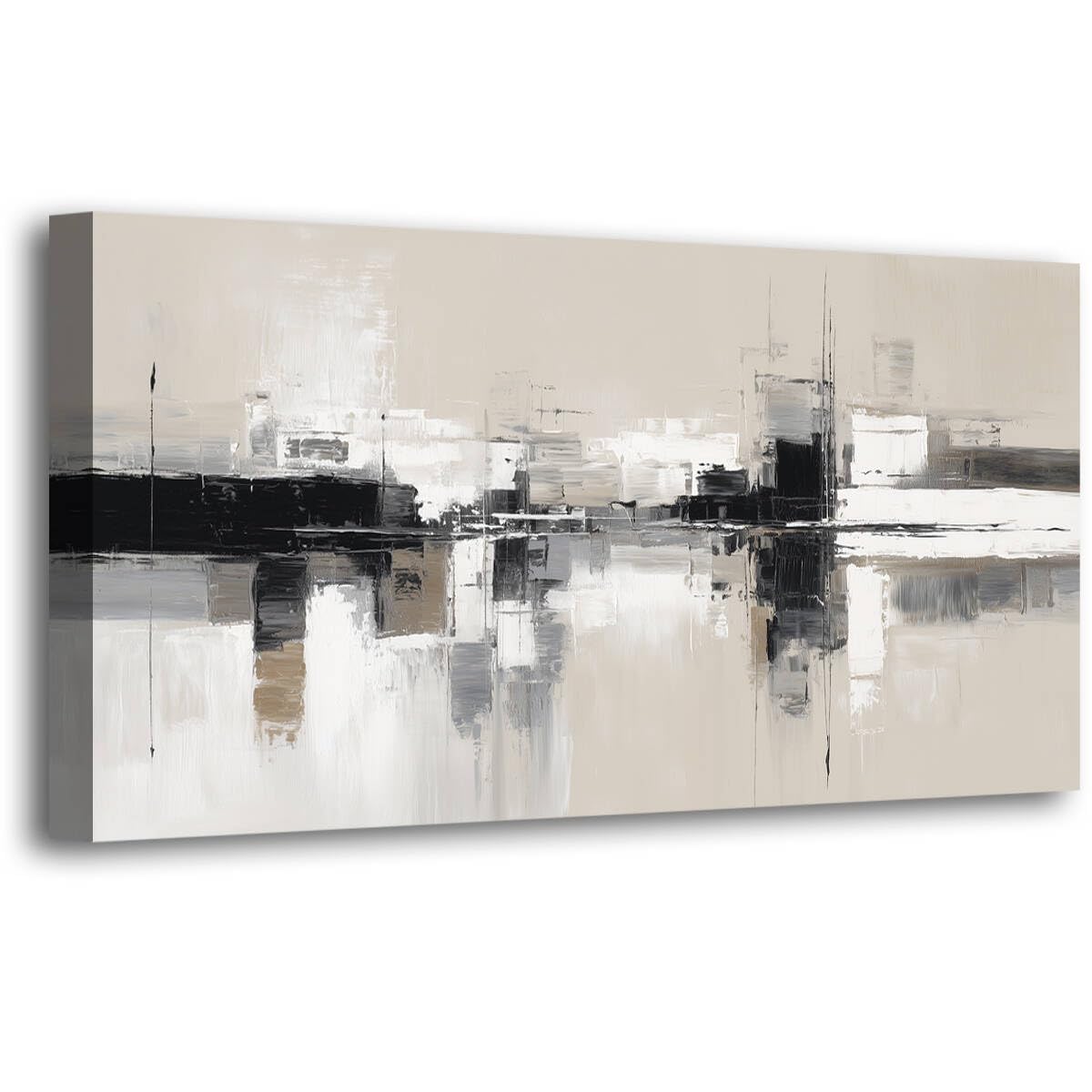 Earthy Texture Picture Print Canvas Wall Art Living Room Dining Room Office Study Bedroom Wall Decor Earthy Texture Landscape Abstract Wall Art Prints Modern Golden Brown Landscape Artwork - 20x40 in