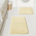 HUXMEYSON Bathroom Rugs Sets 3 Piece, Non-Slip & Quick Dry Bath Mat Set, Ultra Soft Velvet Bath Rugs for Bathroom, Toilet and Shower Floor, Grey Green