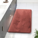 Clara Clark 3 Piece Bathroom Rugs Bath Mat Set, Velvet Memory Foam Bath Mats for Bathroom - Non-Slip, PVC Backing Bath Rugs, Washable - Dries Quickly, Grey