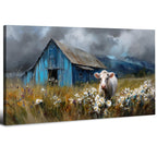 Sunset Mountain Wall Art for Living Room Nature Grand Teton Landscape Canvas Wall Decor National Park Wall Art Oxbow Bend Snake River Scenery Wyoming Painting Artwork Office Home Decoration 20x40"