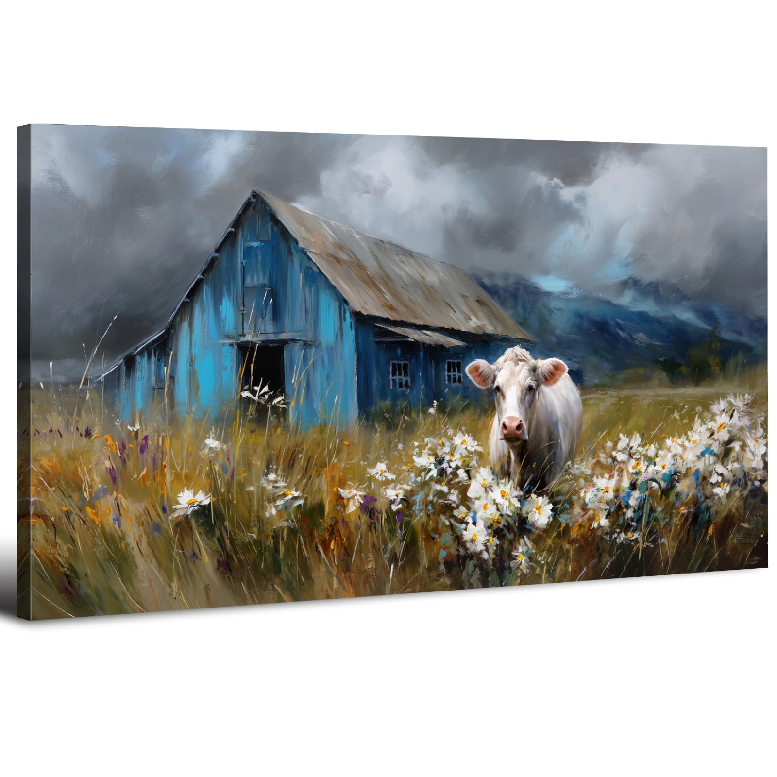 Sunset Mountain Wall Art for Living Room Nature Grand Teton Landscape Canvas Wall Decor National Park Wall Art Oxbow Bend Snake River Scenery Wyoming Painting Artwork Office Home Decoration 20x40"