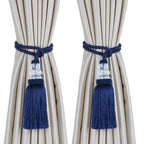 6 Pack Curtain Tiebacks with Tassel, Outdoor Elegant Decorative Curtain Holdback,Modern Rope Window Curtain Ties Backs for Draperies (6, Gold)