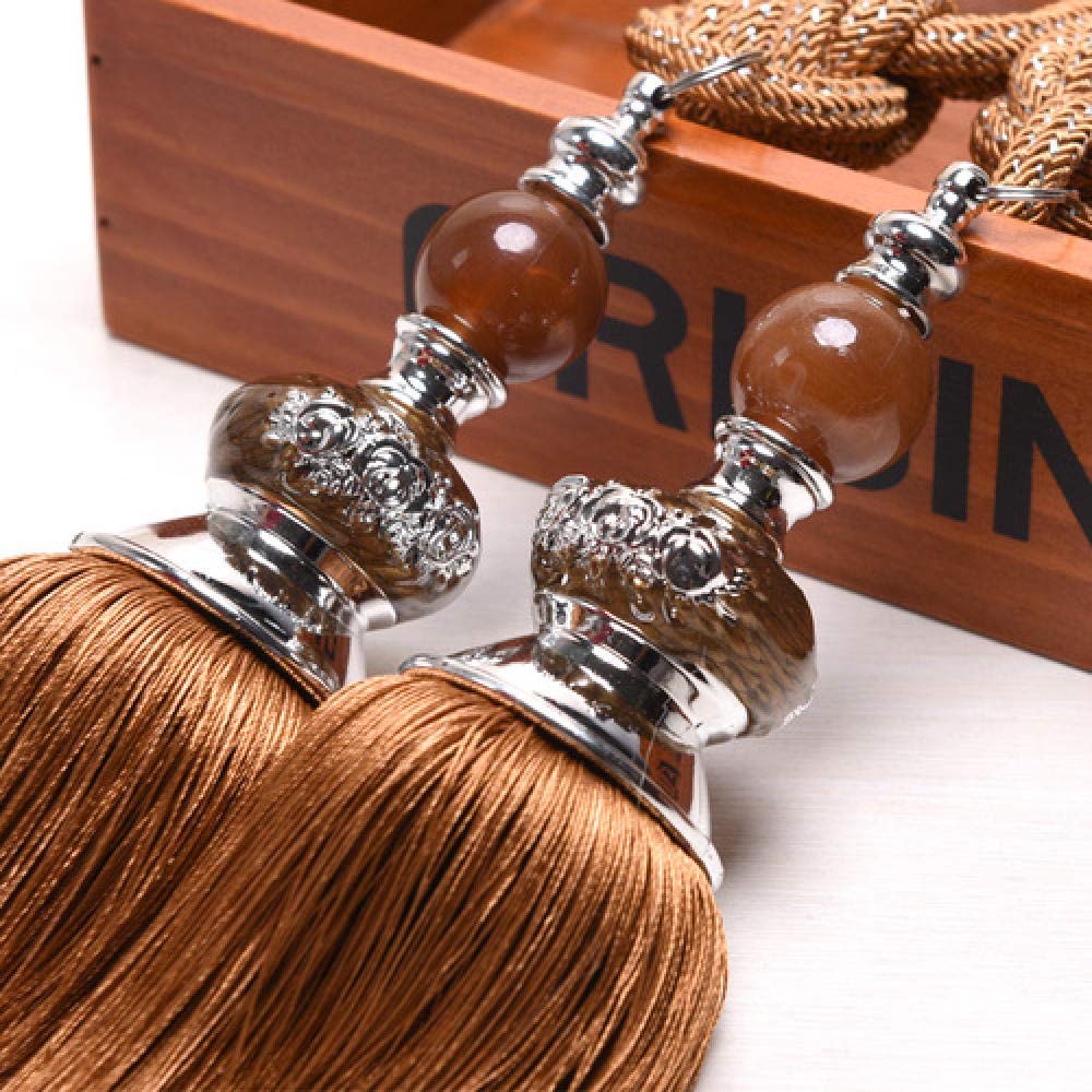 Curtain tie Backs,Curtain holdbacks, Tieback Tassel Curtains 2Pcs Black Curtain Hanging Ball Curtains Tassels Curtain Tiebacks Bandages Brushes Curtain Accessories/7 (Color : 7)