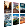 Throwbacktraits Canvas Motivational Wall Art – Set of 6 Inspirational Prints with Uplifting Phrases & Vibrant Images, Eco-Friendly & Framed, Ready to Hang for Office Wall Decor, Living Room & Bedroom Décor