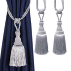 BEL AVENIR 2 Pack Curtain Tiebacks Tassel Drapery Tie-Backs Rope Handmade Holdbacks Home Office Hotel Decorative (Gold, 4 Pack)