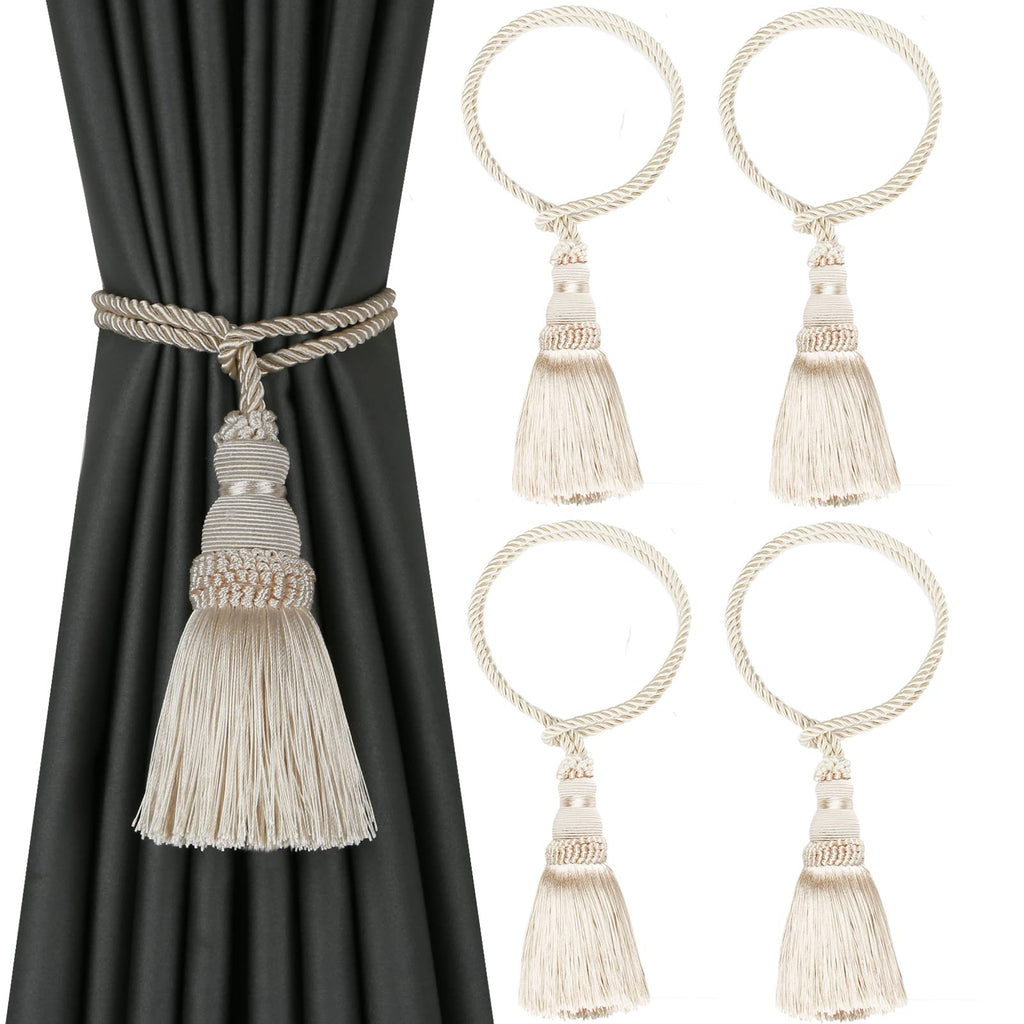 6 Pack Curtain Tie Backs Rope Tassels for Curtains Drape tiebacks Handmade Outdoor Home and Outdoor Decorative (Mix Blue, 6p)