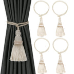 6 Pack Curtain Tie Backs Rope Tassels for Curtains Drape tiebacks Handmade Outdoor Home and Outdoor Decorative (Mix Blue, 6p)