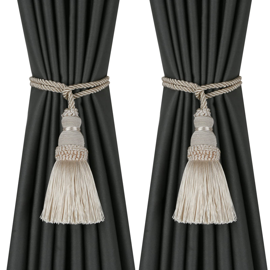 6 Pack Curtain Tie Backs Rope Tassels for Curtains Drape tiebacks Handmade Outdoor Home and Outdoor Decorative (Mix Blue, 6p)