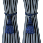 6 Pack Curtain Tie Backs Rope Tassels for Curtains Drape tiebacks Handmade Outdoor Home and Outdoor Decorative (Mix Blue, 6p)
