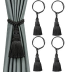 6 Pack Curtain Tie Backs Rope Tassels for Curtains Drape tiebacks Handmade Outdoor Home and Outdoor Decorative (Mix Blue, 6p)