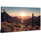 Sunset Mountain Wall Art for Living Room Nature Grand Teton Landscape Canvas Wall Decor National Park Wall Art Oxbow Bend Snake River Scenery Wyoming Painting Artwork Office Home Decoration 20x40"