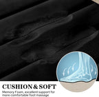 Black Memory Foam Bath Rug 3 Piece Set, Soft Absorbent Non-Slip & Washable