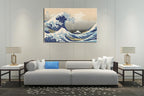 OKEXCKK The Great Wave off Kanagawa by Katsushika Hoki Wall Art Decor, Classic Painting Abstract Seascape Canvas Print Pictures, Modern Japanese Artwork for Bedroom Living Room Decoration - 24"x36"