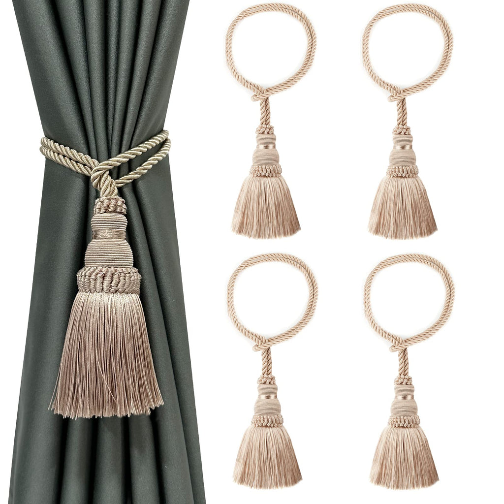 6 Pack Curtain Tie Backs Rope Tassels for Curtains Drape tiebacks Handmade Outdoor Home and Outdoor Decorative (Mix Blue, 6p)