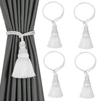 6 Pack Curtain Tie Backs Rope Tassels for Curtains Drape tiebacks Handmade Outdoor Home and Outdoor Decorative (Mix Blue, 6p)