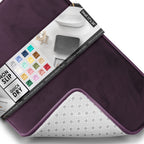 Clara Clark 3 Piece Bathroom Rugs Bath Mat Set, Velvet Memory Foam Bath Mats for Bathroom - Non-Slip, PVC Backing Bath Rugs, Washable - Dries Quickly, Grey