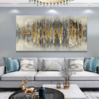 Earthy Texture Picture Print Canvas Wall Art Living Room Dining Room Office Study Bedroom Wall Decor Earthy Texture Landscape Abstract Wall Art Prints Modern Golden Brown Landscape Artwork - 20x40 in