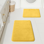 HUXMEYSON Bathroom Rugs Sets 3 Piece, Non-Slip & Quick Dry Bath Mat Set, Ultra Soft Velvet Bath Rugs for Bathroom, Toilet and Shower Floor, Grey Green