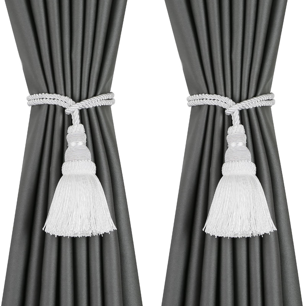 6 Pack Curtain Tie Backs Rope Tassels for Curtains Drape tiebacks Handmade Outdoor Home and Outdoor Decorative (Mix Blue, 6p)