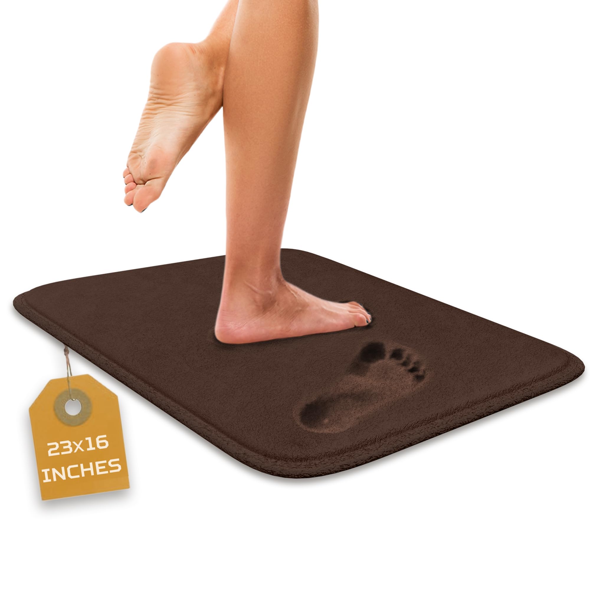 5-Piece Bathroom Rug Set - Memory Foam Bath Mats, Non-Slip, Ultra-Soft, Water Absorbent, Machine Washable Bathroom Rugs - Beige