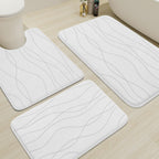 YIHOUSE Memory Foam Grey Bathroom Rug Sets 5 Piece, Ultra Absorbent Bath Mat for Bathroom - Non-Slip Machine Washable & Dry Quickly, 5 Piece Bathroom Mat Set, Dark Grey