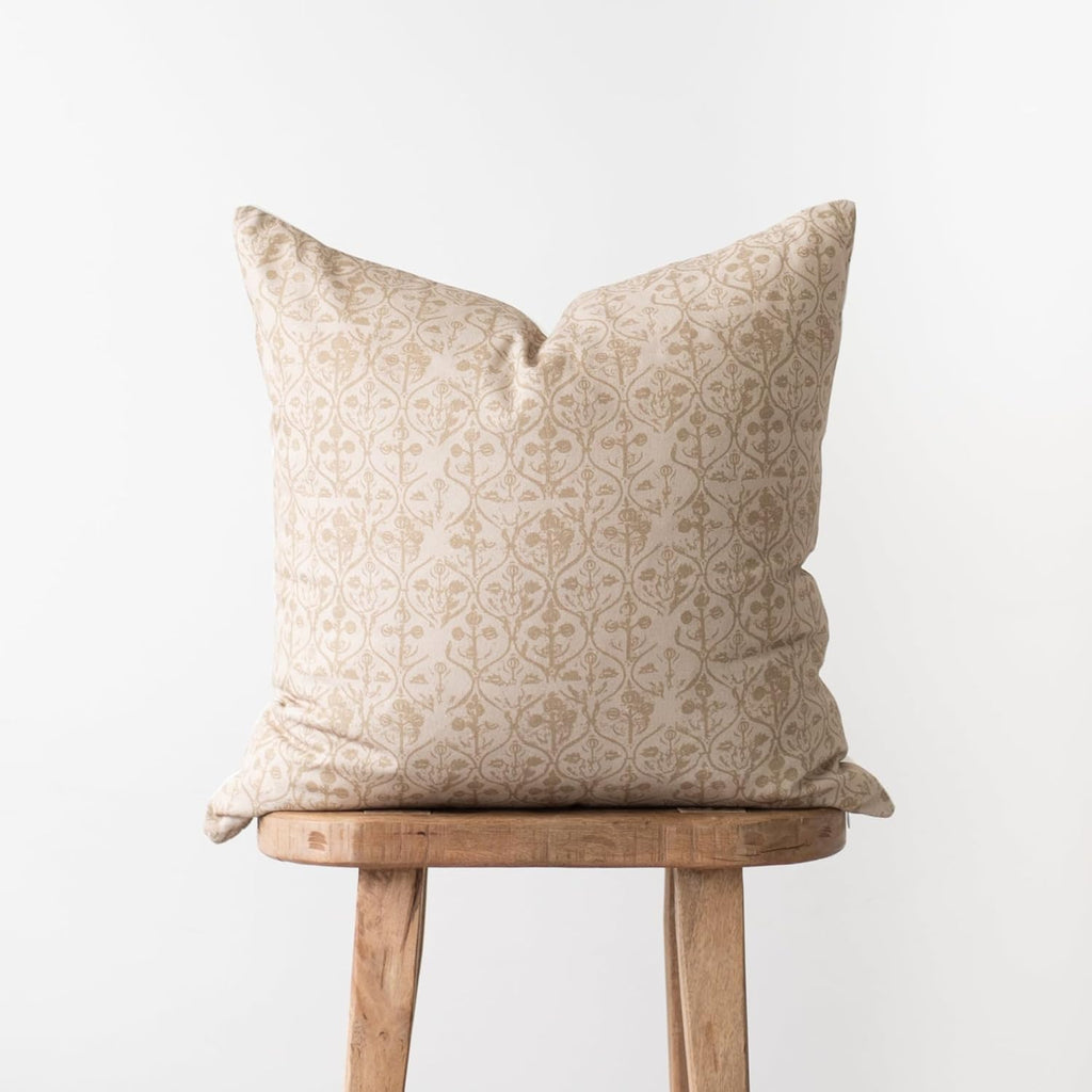 Woven Nook - Modern & Luxurious 22" x 22" Decorative Boho Throw Pillow Covers - Durable Quality & Machine Washable - 100% Cotton Canvas - Wells Set - 4 Pack (22x22)