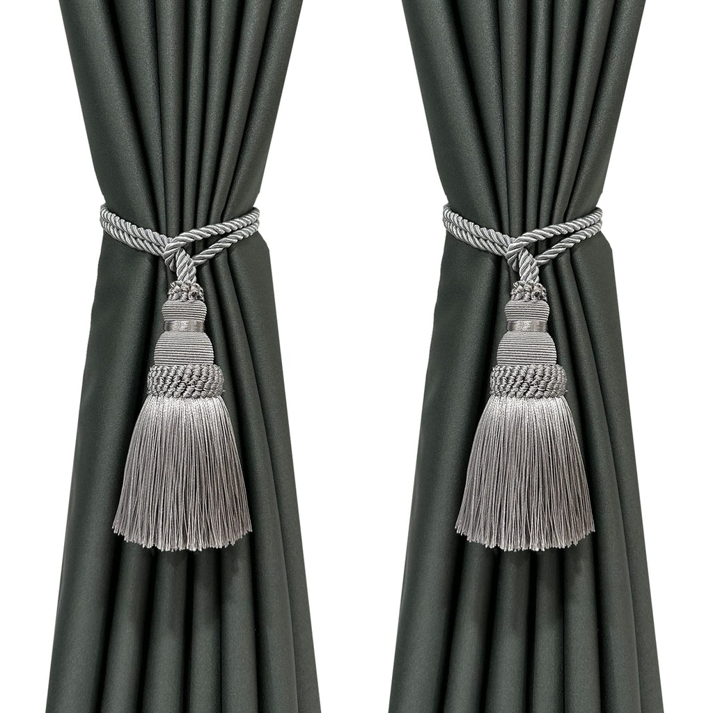 6 Pack Curtain Tie Backs Rope Tassels for Curtains Drape tiebacks Handmade Outdoor Home and Outdoor Decorative (Mix Blue, 6p)