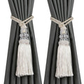 6 Pack Curtain Tiebacks with Tassel, Outdoor Elegant Decorative Curtain Holdback,Modern Rope Window Curtain Ties Backs for Draperies (6, Gold)
