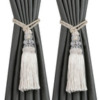 6 Pack Curtain Tiebacks with Tassel, Outdoor Elegant Decorative Curtain Holdback,Modern Rope Window Curtain Ties Backs for Draperies (6, Gold)