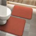 YIHOUSE Bathroom Rug Set 5 Piece, Memory Foam Bath Mat Set, Super Absorbent Bath Mats for Floor - Non-Slip & Washable Bathroom Rugs - Dry Quickly Bath Rugs, Dark Blue