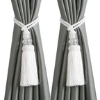 6 Pack Curtain Tiebacks with Tassel, Outdoor Elegant Decorative Curtain Holdback,Modern Rope Window Curtain Ties Backs for Draperies (6, Gold)