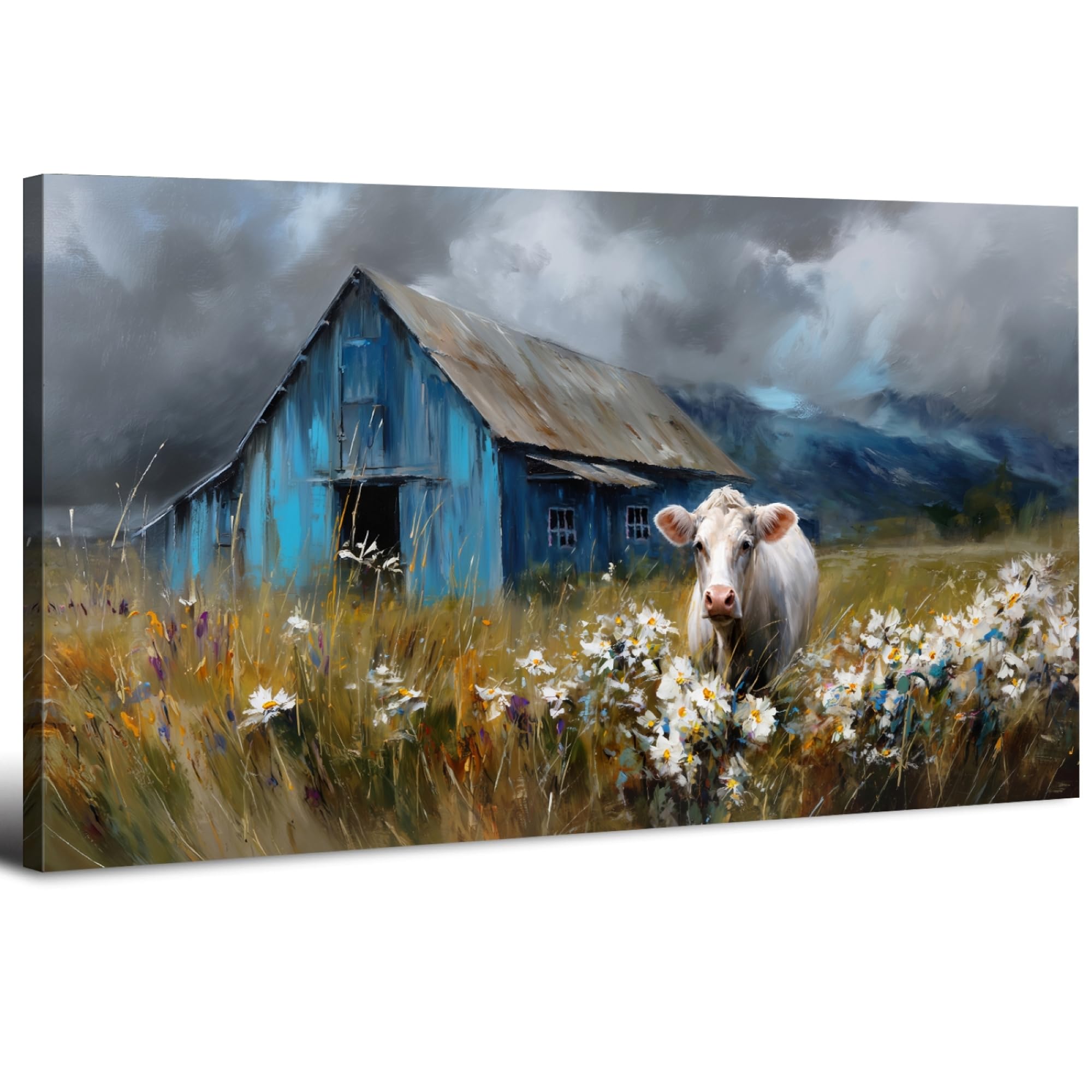 Sunset Mountain Wall Art for Living Room Nature Grand Teton Landscape Canvas Wall Decor National Park Wall Art Oxbow Bend Snake River Scenery Wyoming Painting Artwork Office Home Decoration 20x40"