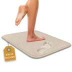 5-Piece Bathroom Rug Set - Memory Foam Bath Mats, Non-Slip, Ultra-Soft, Water Absorbent, Machine Washable Bathroom Rugs - Beige