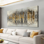 Earthy Texture Picture Print Canvas Wall Art Living Room Dining Room Office Study Bedroom Wall Decor Earthy Texture Landscape Abstract Wall Art Prints Modern Golden Brown Landscape Artwork - 20x40 in