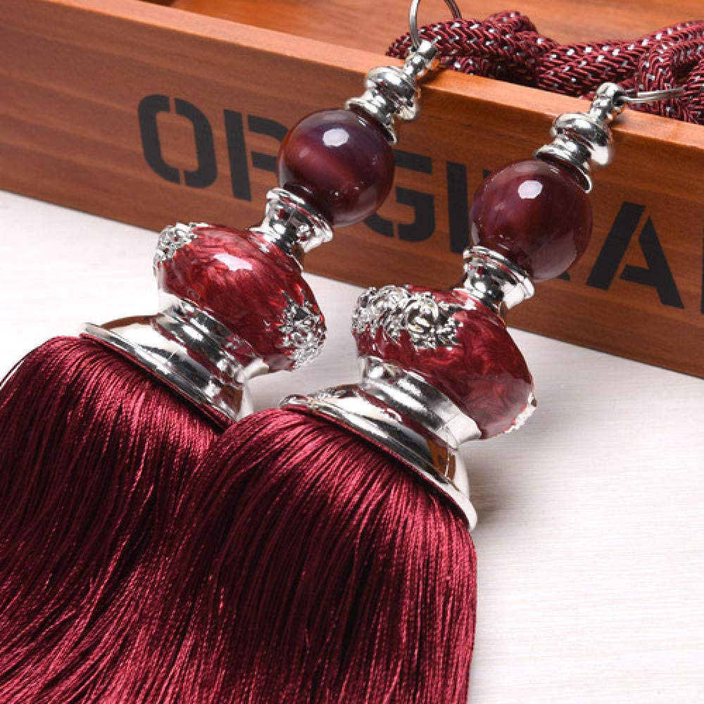 Curtain tie Backs,Curtain holdbacks, Tieback Tassel Curtains 2Pcs Black Curtain Hanging Ball Curtains Tassels Curtain Tiebacks Bandages Brushes Curtain Accessories/7 (Color : 7)