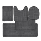 Bathroom Rug Set 5 Piece - Memory Foam Bathroom Mat Set, Soft and Comfortable, Non-Slip Thick Absorbent Bath Mats, Machine Washable, Beige