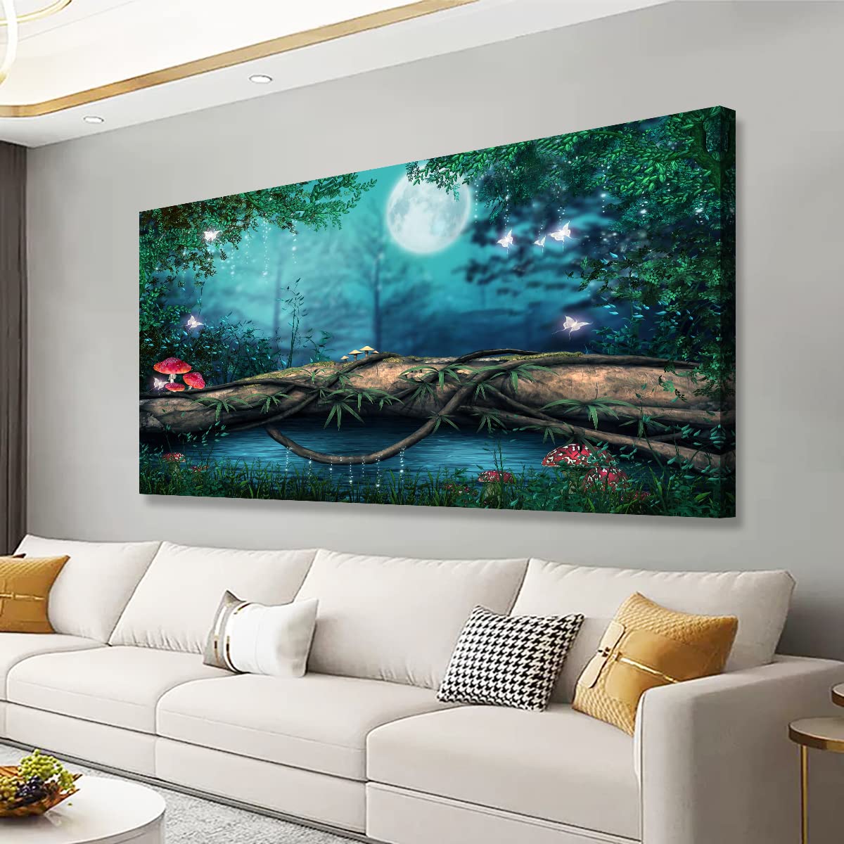Earthy Texture Picture Print Canvas Wall Art Living Room Dining Room Office Study Bedroom Wall Decor Earthy Texture Landscape Abstract Wall Art Prints Modern Golden Brown Landscape Artwork - 20x40 in